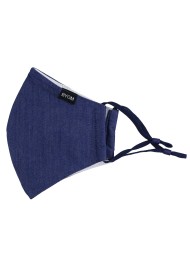 Solid Dark Blue Navy Adjustable Face Mask