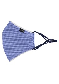 Blue and White Houndstooth Check Mask