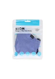 Blue and White Houndstooth Check Mask in Bag