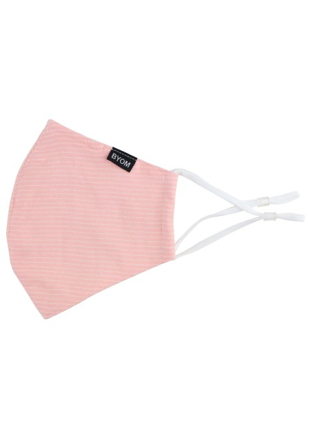 Pin Striped Mask in Peachy Coral