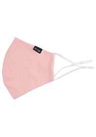 Pin Striped Mask in Peachy Coral