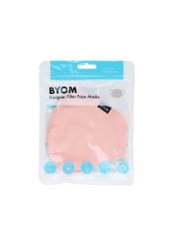 Pin Striped Mask in Peachy Coral in Mask Bag