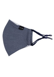 Navy Pin Striped Face Mask