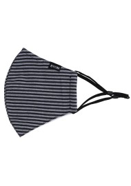 Black and Charcoal Striped Mask