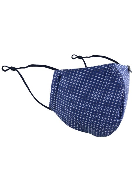 Royal Blue Patterned Face Mask