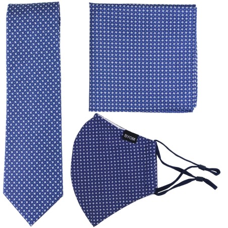 Royal Blue Skinny Tie and Face Mask Set