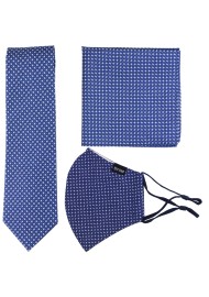 Royal Blue Skinny Tie and Face Mask Set