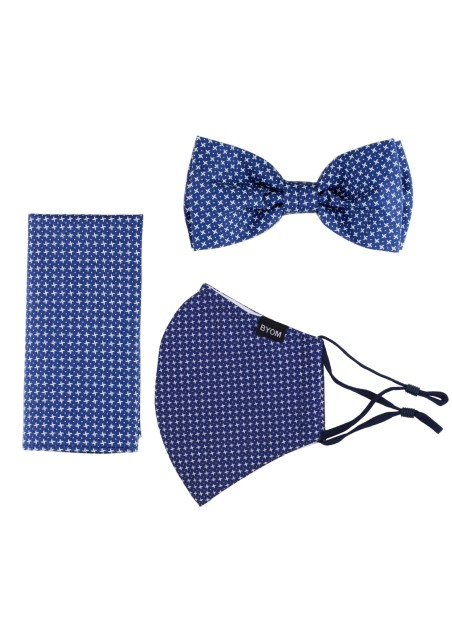 Bow Tie and Face Mask Gift Set in Navy