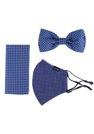 Bow Tie and Face Mask Gift Set in Navy