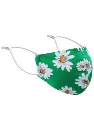 Spring Green Daisy Face Mask