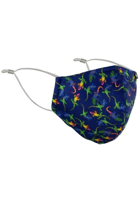 gecko mask in blue