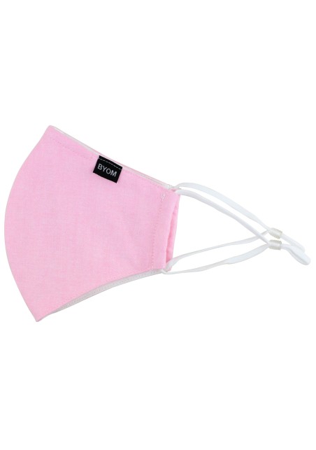 Solid Pink Cotton Filter Mask