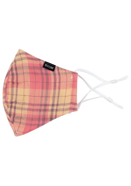 Madras Plaid Mask | Cotton Filter Mask in Orange with Madras Plaid