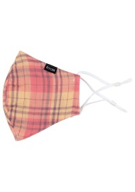 Madras Plaid Mask | Cotton Filter Mask in Orange with Madras Plaid