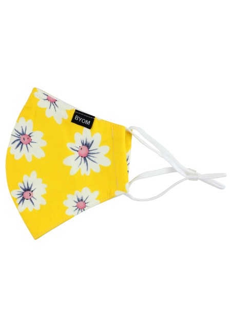 Yellow Floral Face Mask
