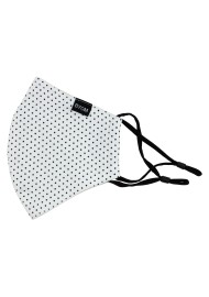 Silver and Black Polka Dot Face Mask