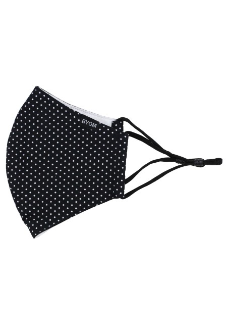 Black Polka Dot Face Mask