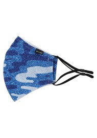 Blue Camo Face Mask