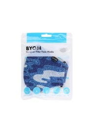 Blue Camo Face Mask in Bag