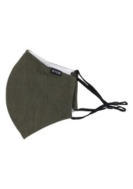 Dark Olive Solid Color Face Mask