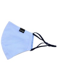 Sky Blue Pencil Striped Face Mask