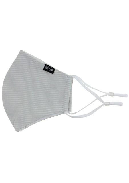 Pin Stripe Mask in Silver
