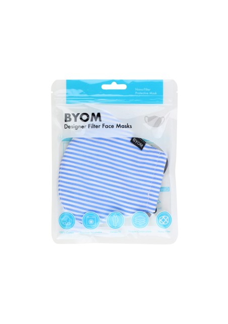 Bengal Stripe Mask in Light Blue in Bag