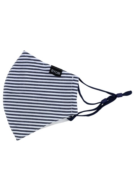 Bengal Stripe Mask in Dark Navy