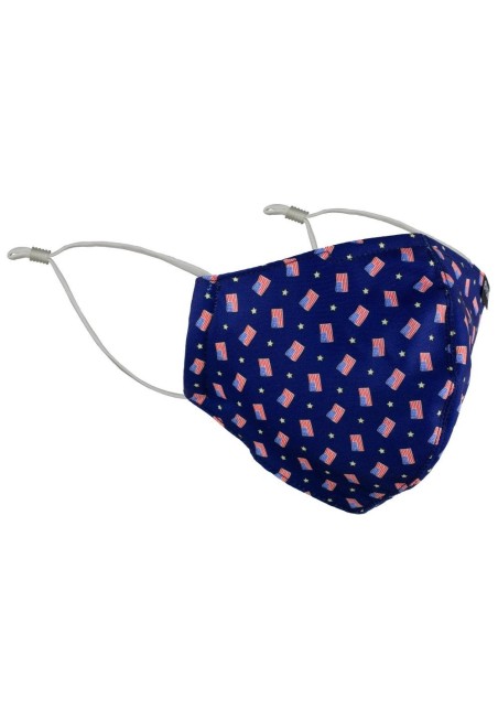 USA flag face mask in blue