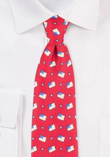 red usa flag in red