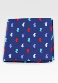 whale print pocket square
