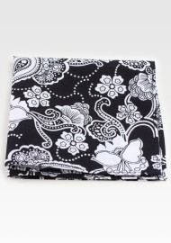 bandana print hanky in black and white
