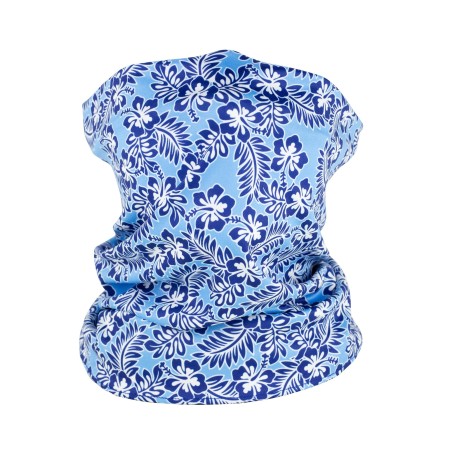 sky blue hawaii print neck gaiter mask