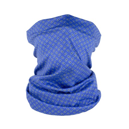 tiny paisley design neck gaiter mask in horizon blue