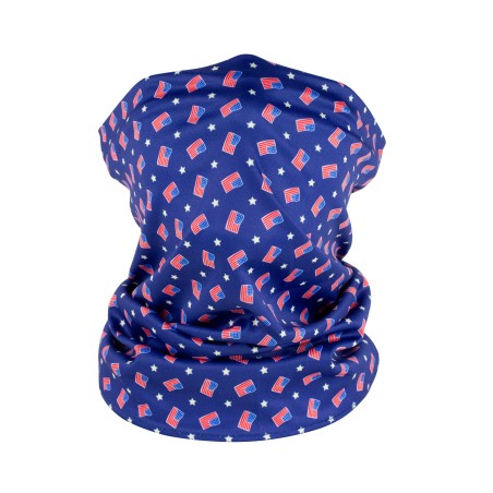 USA Flag Gaiter | Neck Gaiter with USA Flag Print in Royal Blue