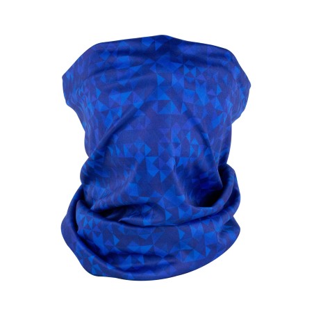 kaleidoscope print neck gaiter in blues