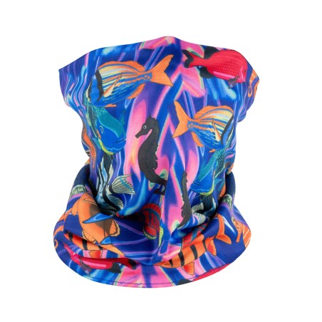 reef fish print colorful neck gaiter mask