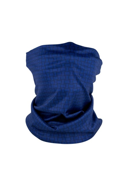 navy basketweave print neck gaiter mask