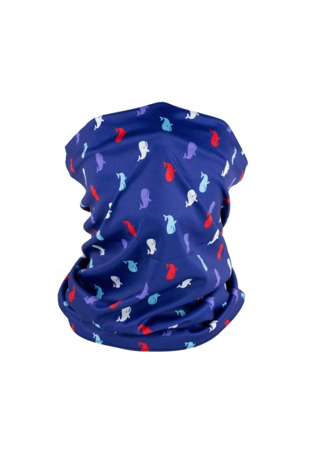 whale print design neck gaiter mask