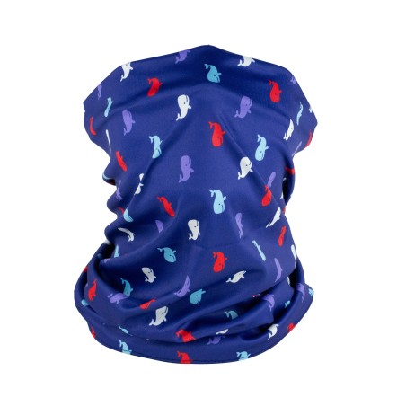 whale print design neck gaiter mask