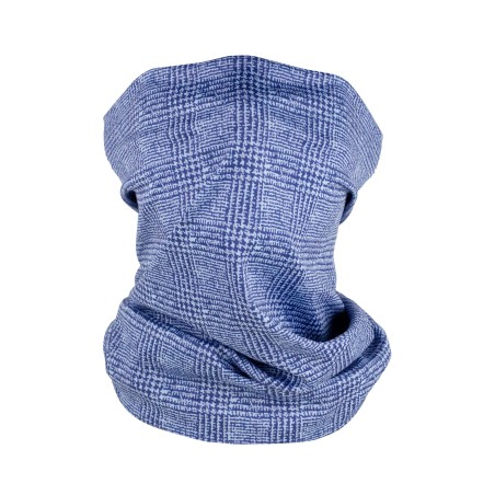 blue prince of wales check neck gaiter
