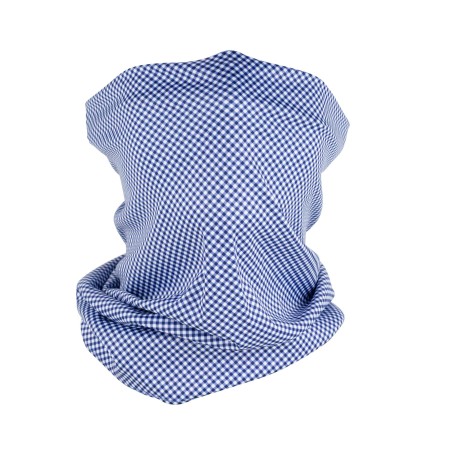 Gingham Check Neck Gaiter | Blue Micro Check Gaiter Mask