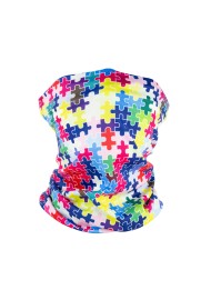 puzzle autism neck scarf gaiter face covering mask