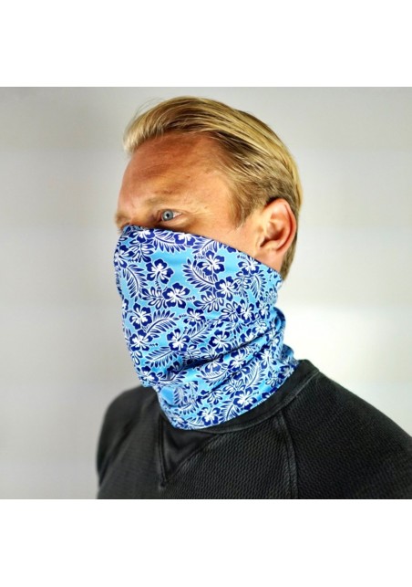 neck gaiter blue hawaii design