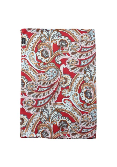 paisley gaiter in red and golds
