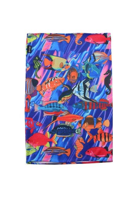 tropical fish print neck gaiter