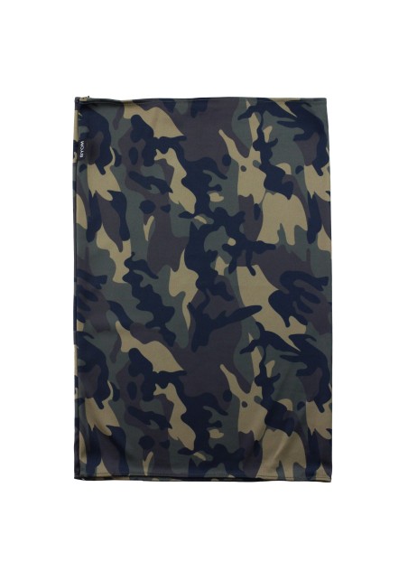 camouflage print gaiter in olive green