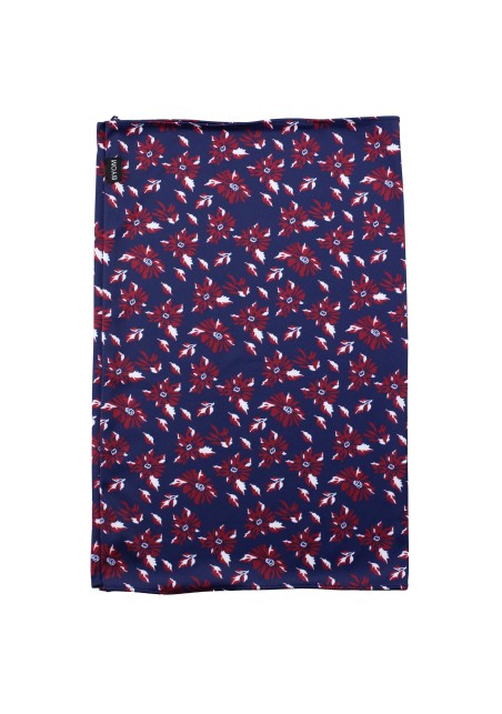 Floral Print Gaiter | Designer Gaiter Mask in Floral Print in Navy and Maroon