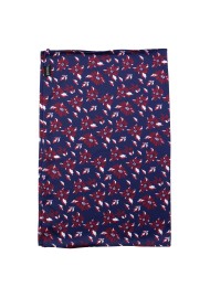 Floral Print Gaiter | Designer Gaiter Mask in Floral Print in Navy and Maroon