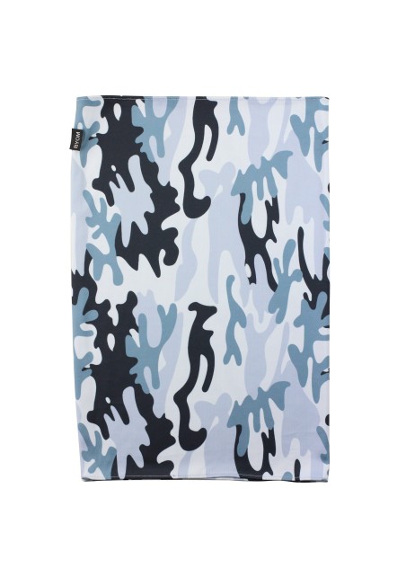 gray camouflage neck gaiter mask